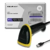 Qoltec 50867 lector láser de códigos de barras 1D/2D, USB, negro