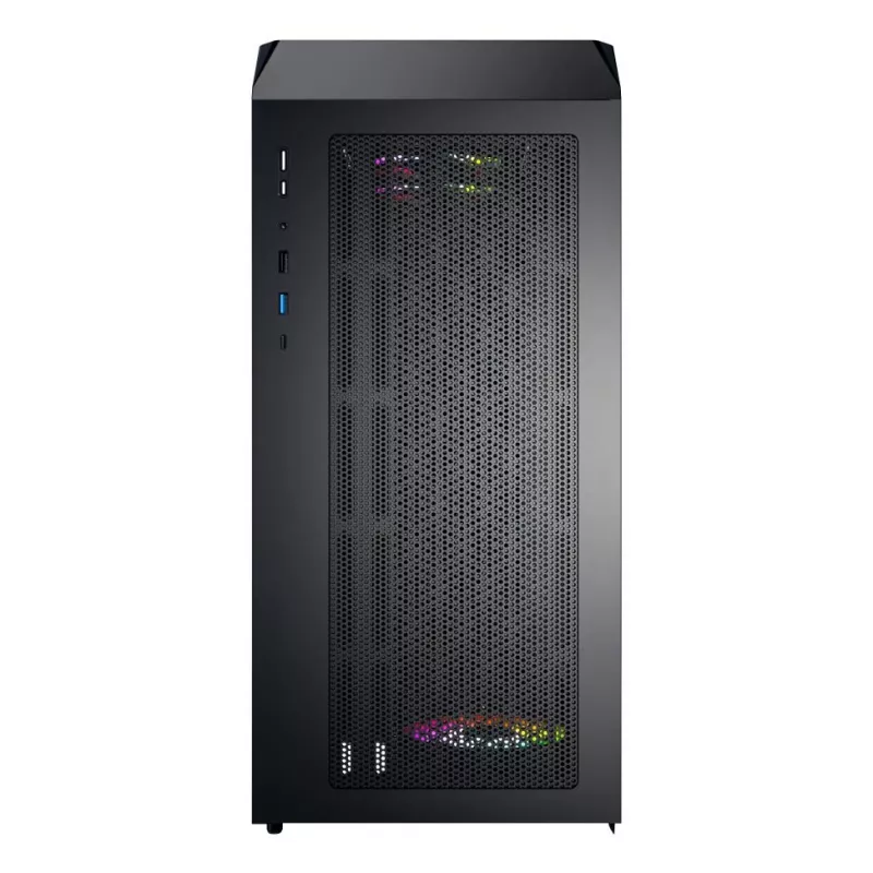 Montech X5M (B) caja de PC Micro Tower – Micro-ATX/Mini-ITX, 3x120mm frontal, 1x120mm trasero, compatible con fuentes ATX, 2x3,5 pulgadas + 4x2,5 pulgadas, negra