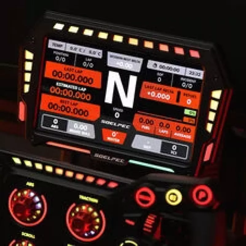SOELPEC XR-7 pantalla, pantalla táctil para simracing, telemetría RGB - negro