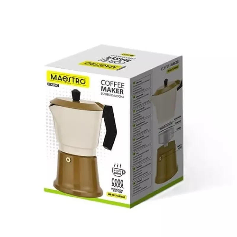 Cafetera espresso Maestro MR-1657-6-BEIGE aluminio 6 tazas
