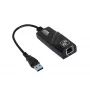 Adaptador USB 3.0 a Gigabit Ethernet Akyga AK-AD-31, RJ45, cable de 15 cm, negro