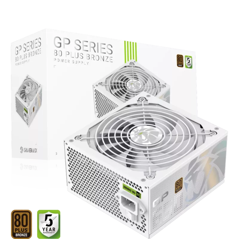 Fuente de alimentación Gamemax, 80 PLUS, Bronze | GP 650B WH | 650 W