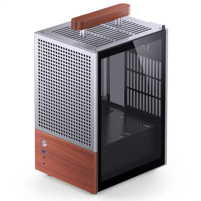 Caja de PC Jonsbo T6, mini-torre, Mini-ITX, plata