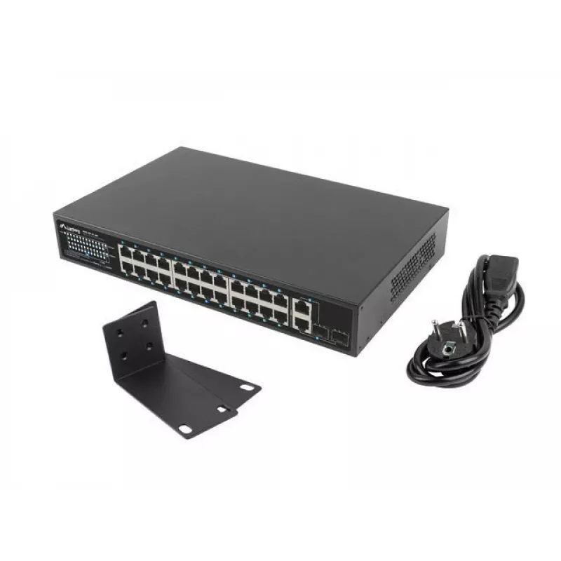 Switch Lanberg 24X 100MB DSP+/2X Combo Rack 19 360W V2