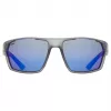 Gafas de sol polarizadas Uvex Sportstyle 233 P - smoke mate/espejo azul