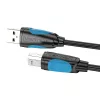 Cable USB 2.0 A a USB-B Vention VAS-A16-B500, 5 m, negro, conector a conector, 480 Mbit/s