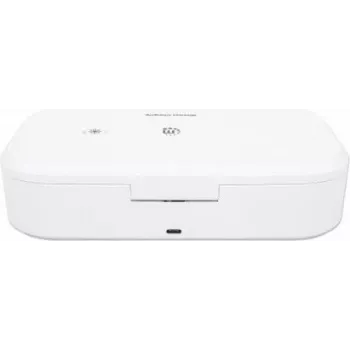 Manhattan desinfectador UV para teléfonos con cargador inalámbrico, superficie de carga inalámbrica de 10 W, LED UV integrados para eliminar gérmenes, virus y bacterias, ciclo de limpieza rápido de 1 o 5 minutos, apagado automático de la luz UV al abrir, blanco, 3 años de garantía
