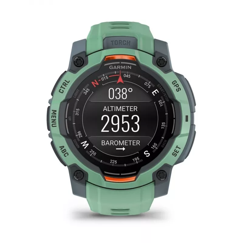 Garmin Instinct 3 AMOLED 3,05 cm (1,2) 45 mm Digital 390 x 390 píxeles Pantalla táctil Verde GPS (satélite)