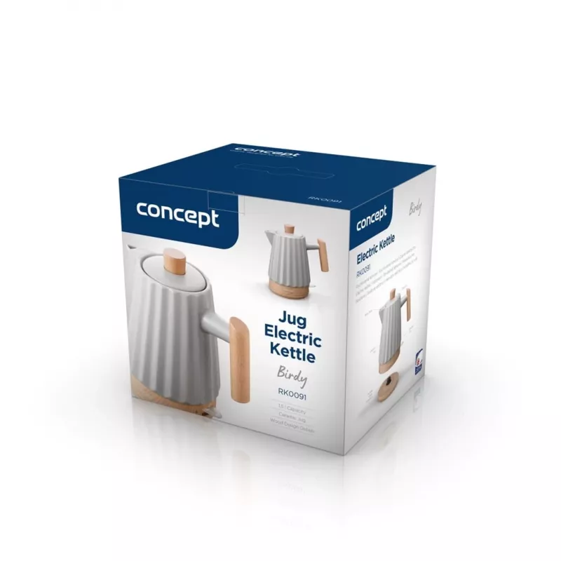 Hervidor de cerámica Concept RK0091 1,5 l gris claro