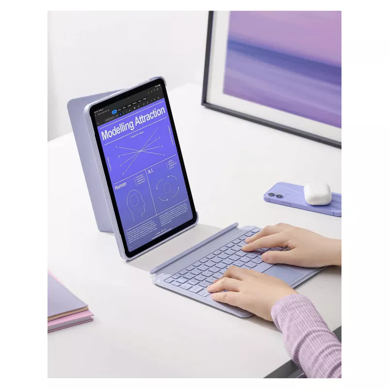 Teclado inateck iPad 11 iPad Air 4.ª/5.ª gen. compatible QWERTZ lila