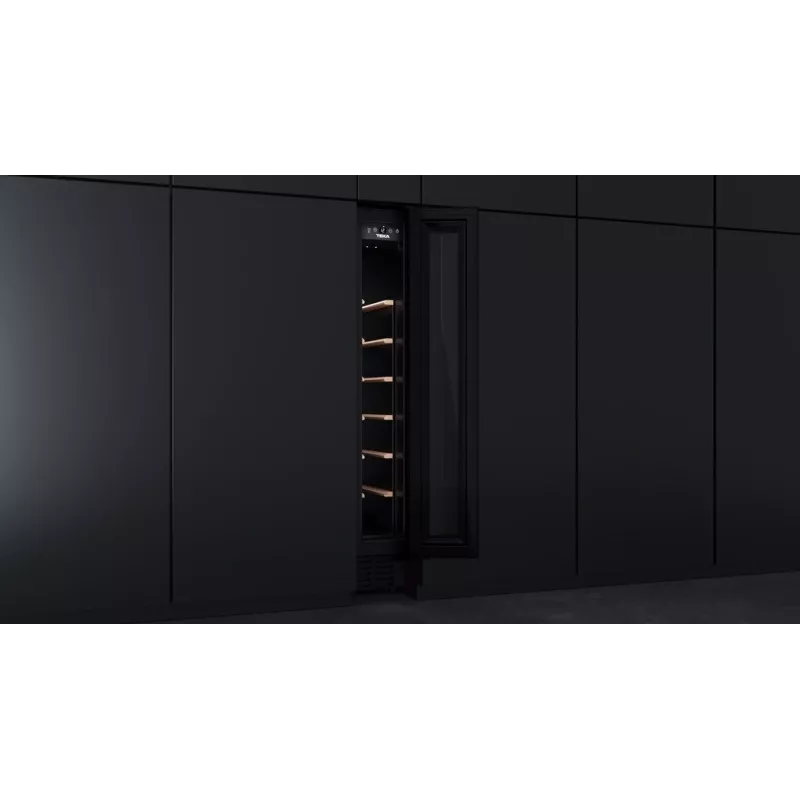 Enfriador de vino termoeléctrico Teka RVU 10008 GBK integrable negro 8 botellas
