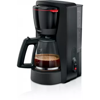 Cafetera de filtro Bosch TKA2M113, depósito de agua de 1,25 l, 15 tazas, negro