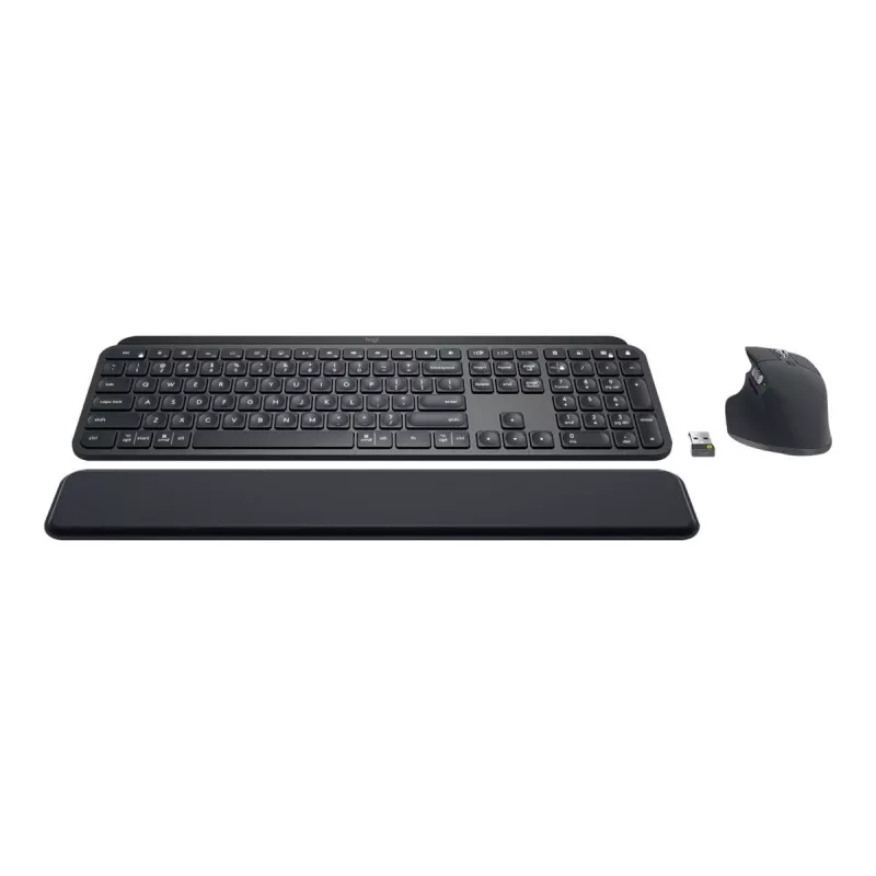Logitech MX Keys Combo for Business - Conjunto teclado y ratón - retroiluminado - inalámbrico - Bluetooth LE - QWERTY - GB - Grafito