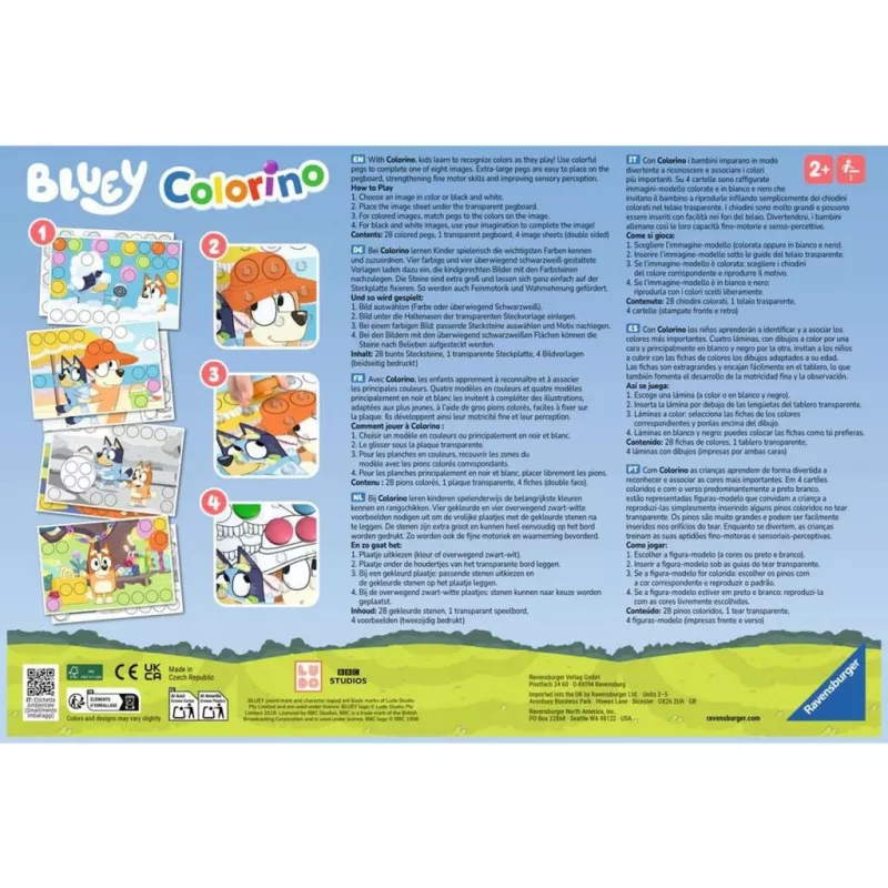 Bluey Colorino, juego educativo