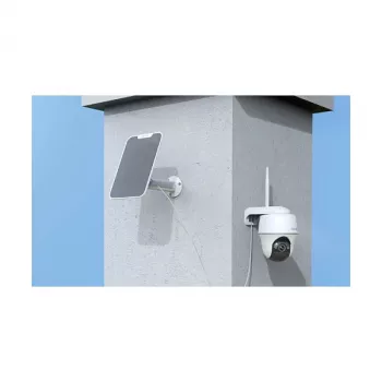 Cámara domo de seguridad IP Reolink B430 + Solar, 5 MP, inalámbrica, batería y energía solar, montaje en pared, interior/exterior, blanca