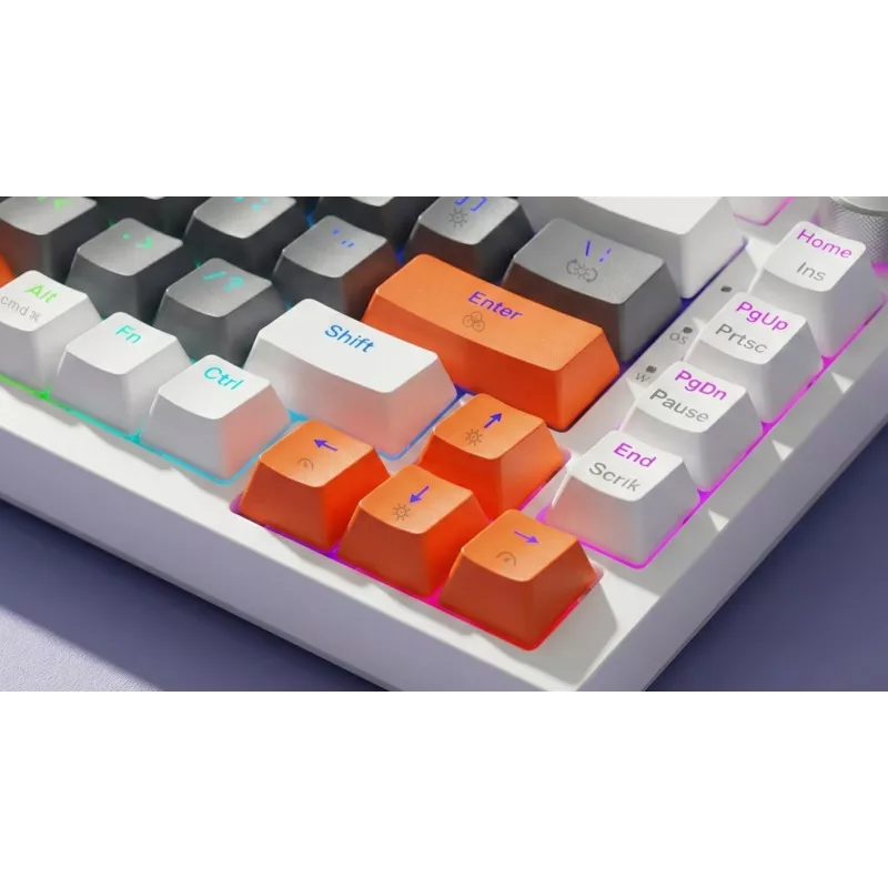Savio ASTRAL WHITE JADE 3 COLOURS teclado gaming USB QWERTY US International