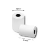 Qoltec 51896 rollo de papel térmico 57 x 20, 55 g/m², sin BPA, 10 uds.