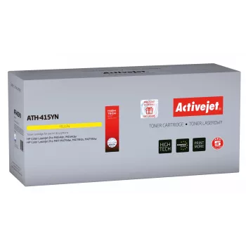 Activejet ATH-415YN Tóner (Recambio para HP 415A W2032A; Supreme; 2100 páginas; amarillo) con chip
