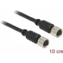 Cable de sensor/actuador DeLOCK 12689 0,1 m M8 negro