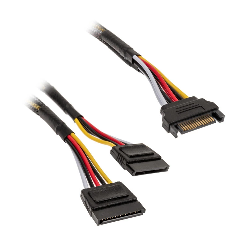 Cable de alimentación SATA en Y Akasa - 30cm pack de 2 - cable - digital/datos