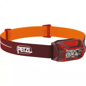 Linterna frontal Petzl Actik Core — LED, 100 lm, batería USB integrada de 1250 mAh, IPX4, roja
