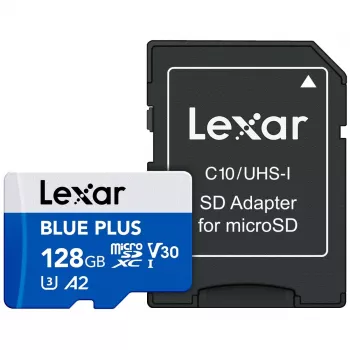 Tarjeta de memoria MicroSDXC Lexar BLUE PLUS 128 GB UHS‑I U3 V30 170 MB/s