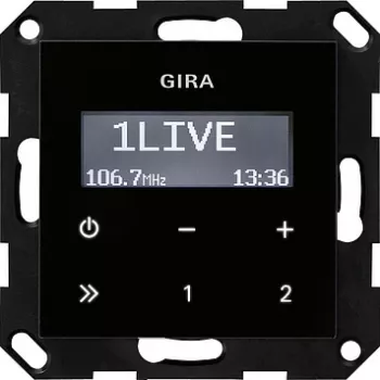 GIRA 228405 Reloj radiocontrolado digital negro (228405)