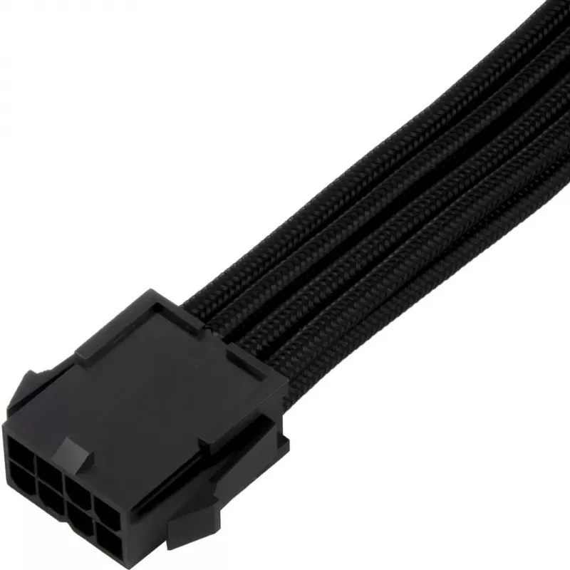 SilverStone SST-PP07E-EPS8B cable alargador EPS de 8 pines a EPS/ATX de 4+4 pines, 30 cm, negro