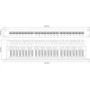 Alantec PK013 panel de parcheo 19" 1U, 24x RJ-45, Cat5e UTP, LSA, con bandeja, negro