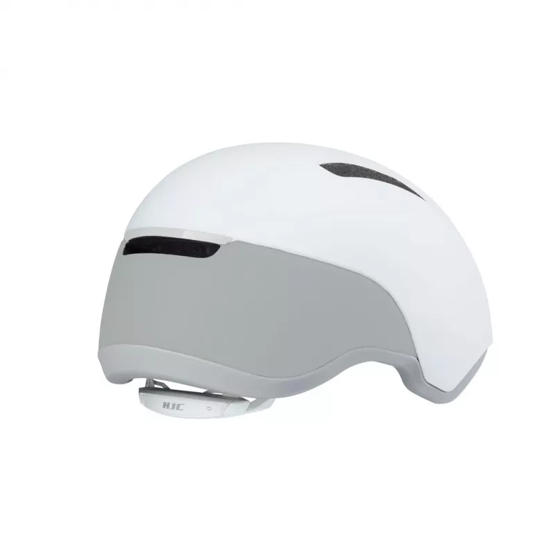 Casco de bicicleta HJC CALIDO blanco/plata, talla M (55–59 cm), In-Mold, 4 aberturas de ventilación, sistema SELFIT, 280 g