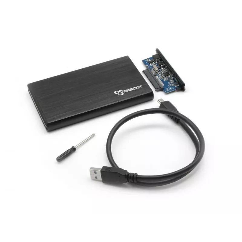 Carcasa externa para HDD Sbox HDC-2562B 2,5 pulgadas Blackberry negro