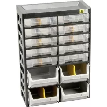 Caja de almacenamiento allit VarioPlus Basic D 21 — dimensiones 305×435×170 mm, negra