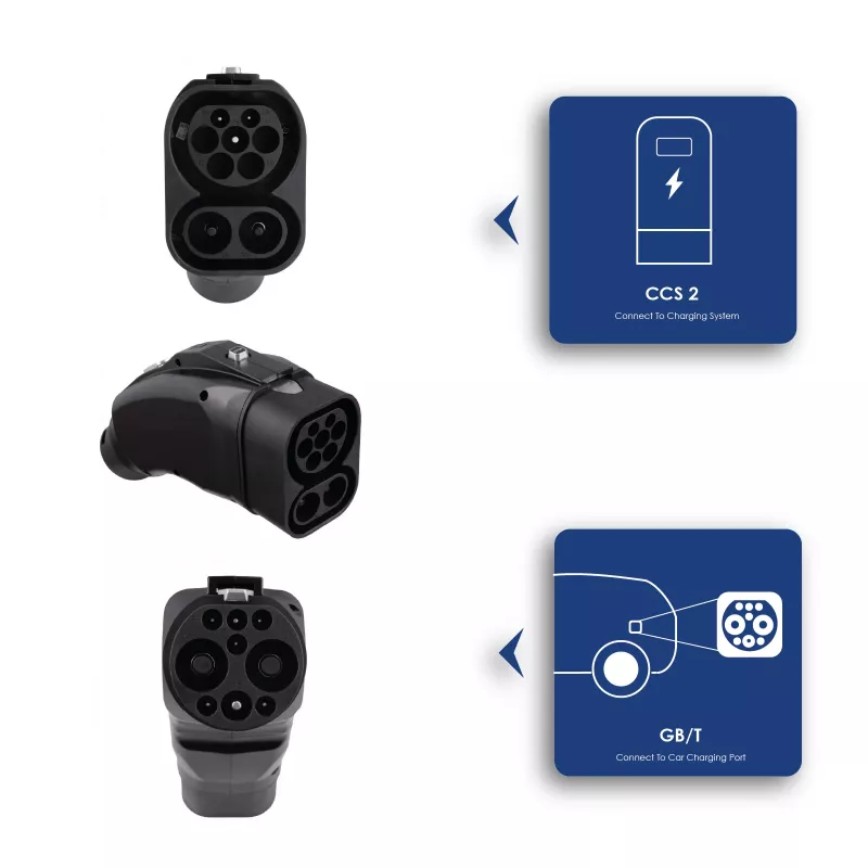 Akyga AK-SC-E20 adaptador de carga CCS2 a GB/T DC 1000V 250A negro