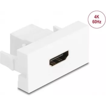 DeLOCK 90850 Toma de pared 2 x HDMI blanco conector macho