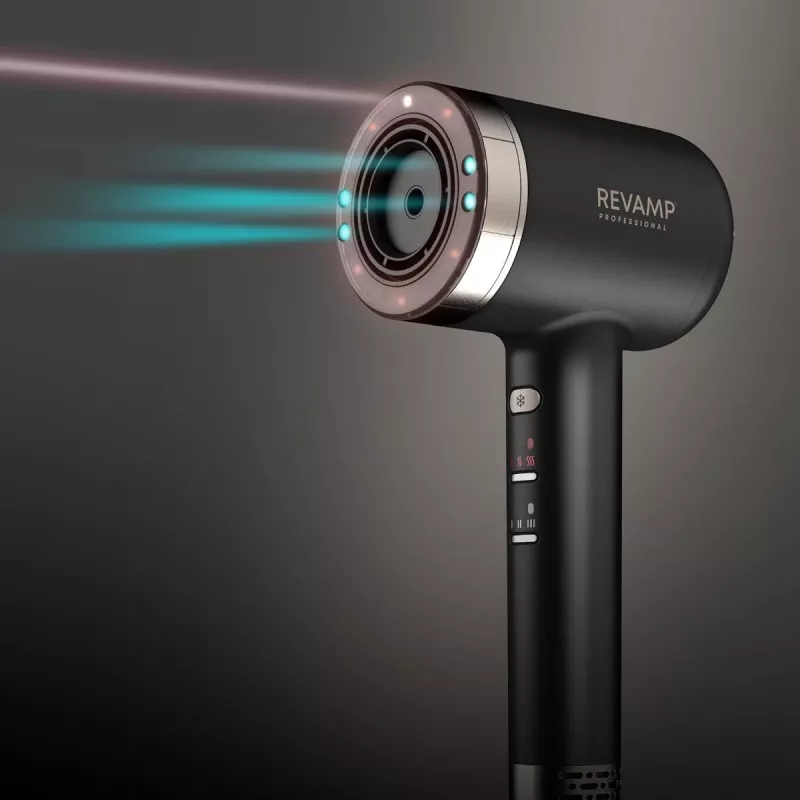 Secador de pelo Revamp DR-7250-EU, tecnología de infrarrojos e iones, modelo UE
