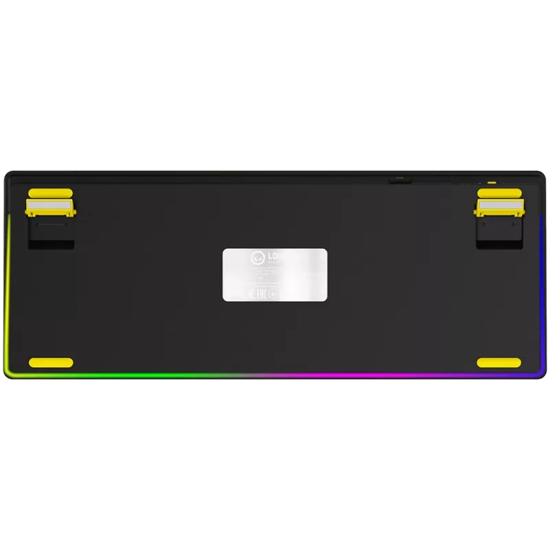 LORGAR KBP70TKLW, Teclado gaming mecánico TKL inalámbrico Pro, Negro/Amarillo, distribución EN