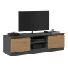 Soporte de TV Top e Shop RTV 120 ANTR/ARTIS — 1200×400×360 mm, parte superior y marco en antracita, tablero de partículas, 2 baldas