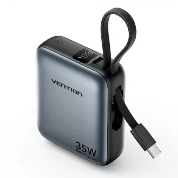 Batería externa Vention FHEH0 polímero de litio 10000 mAh 35W USB-C negra
