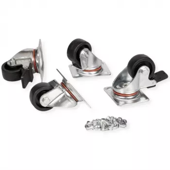 Set de ruedas giratorias ROLINE 26.21.0079, capacidad de carga 250 kg, para movilizar equipos