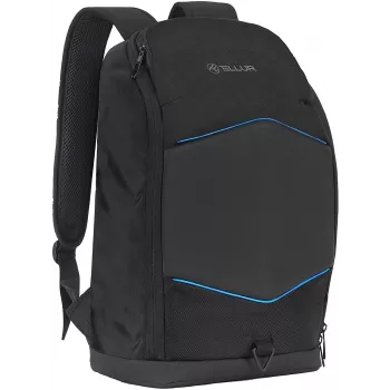 Mochila para portátil Tellur TLL611282 con puerto USB y franja luminosa, negra