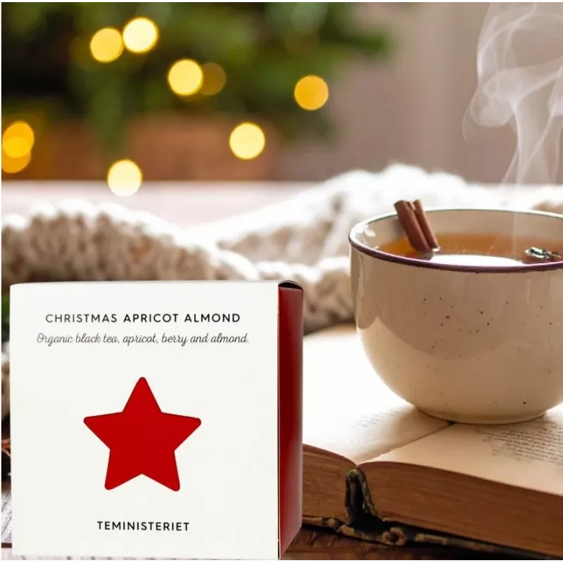 Teministeriet Christmas Apricot Almond té negro en hebras, 100 g