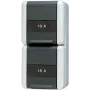 Caja empotrable JUNG 822 NAW – tipo F, medidas 75×151×58 mm, colores Negro/Transparente/Blanco