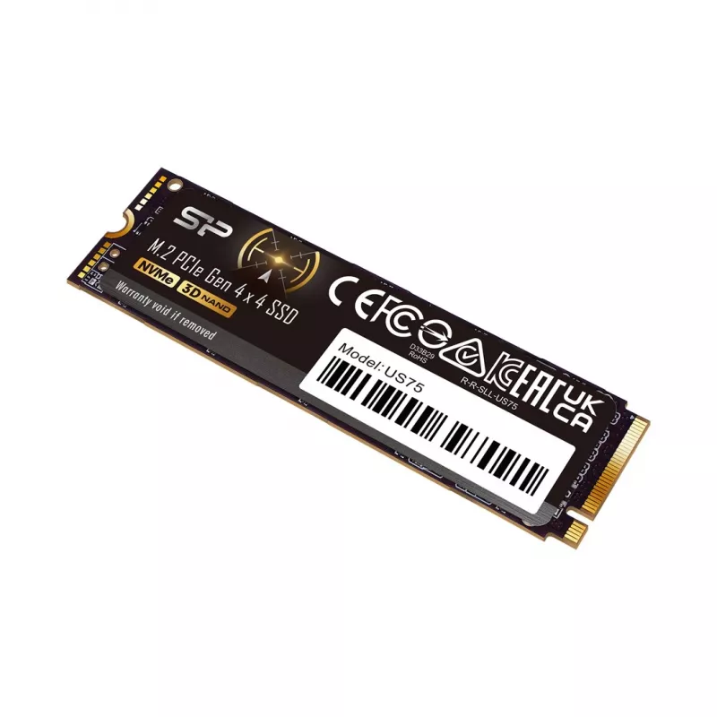 SSD M.2 2280 2 TB Silicon Power US75 PCIe 4.0 NVMe, lectura 7000 MB/s, escritura 6000 MB/s