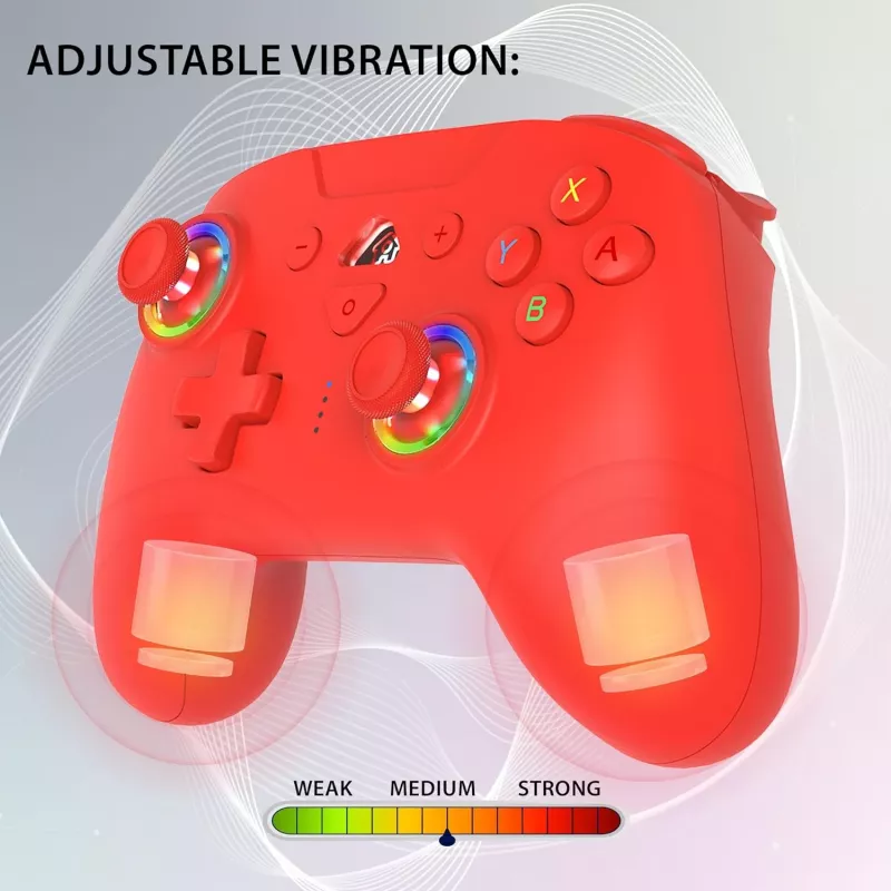 Mando inalámbrico LED Subsonic rojo para Switch