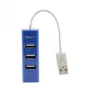 Sbox H-204 USB 4 puertos HUB USB azul arándano
