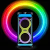Altavoz portátil MANTA SPK0601B100, 100 W, Bluetooth, karaoke, micrófono inalámbrico, batería, ecualizador, iluminación disco
