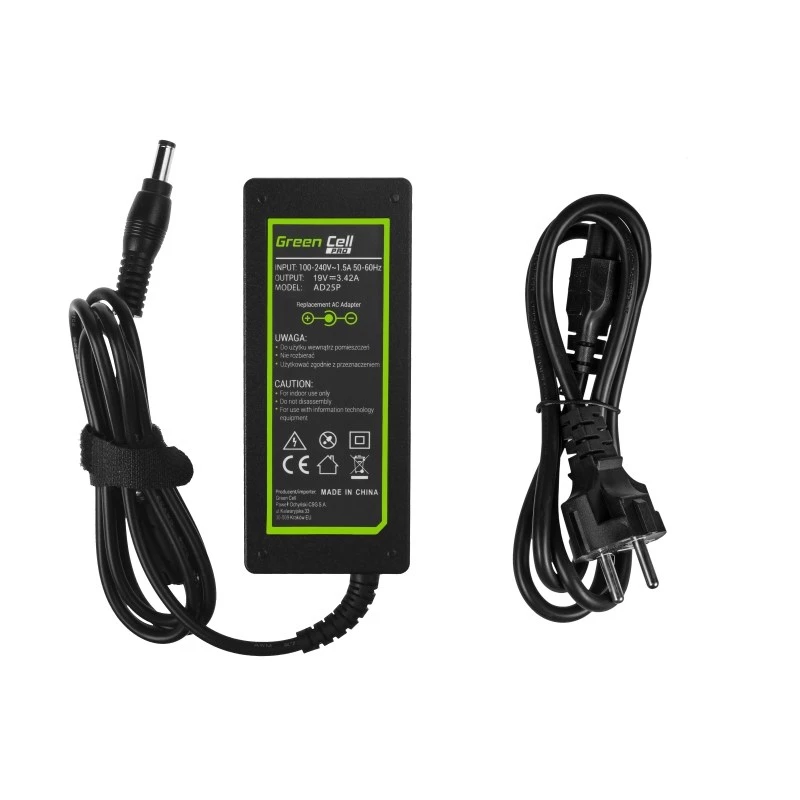 Fuente de alimentación/adaptador Green Cell AD25P interior 65 W negro
