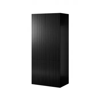 Armario ropero cama meble PAFOS 2D 90×55,5×198,5 cm negro mate — 2 baldas