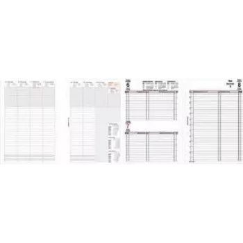 Recambio de calendario de encuadernación A5 2024 B550325 — páginas de planificación mensual para sistemas de encuadernación A5