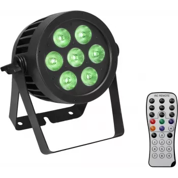 Foco PAR LED EUROLITE 7x9W IP Rated — 7 x 9W LEDs, carcasa con protección IP